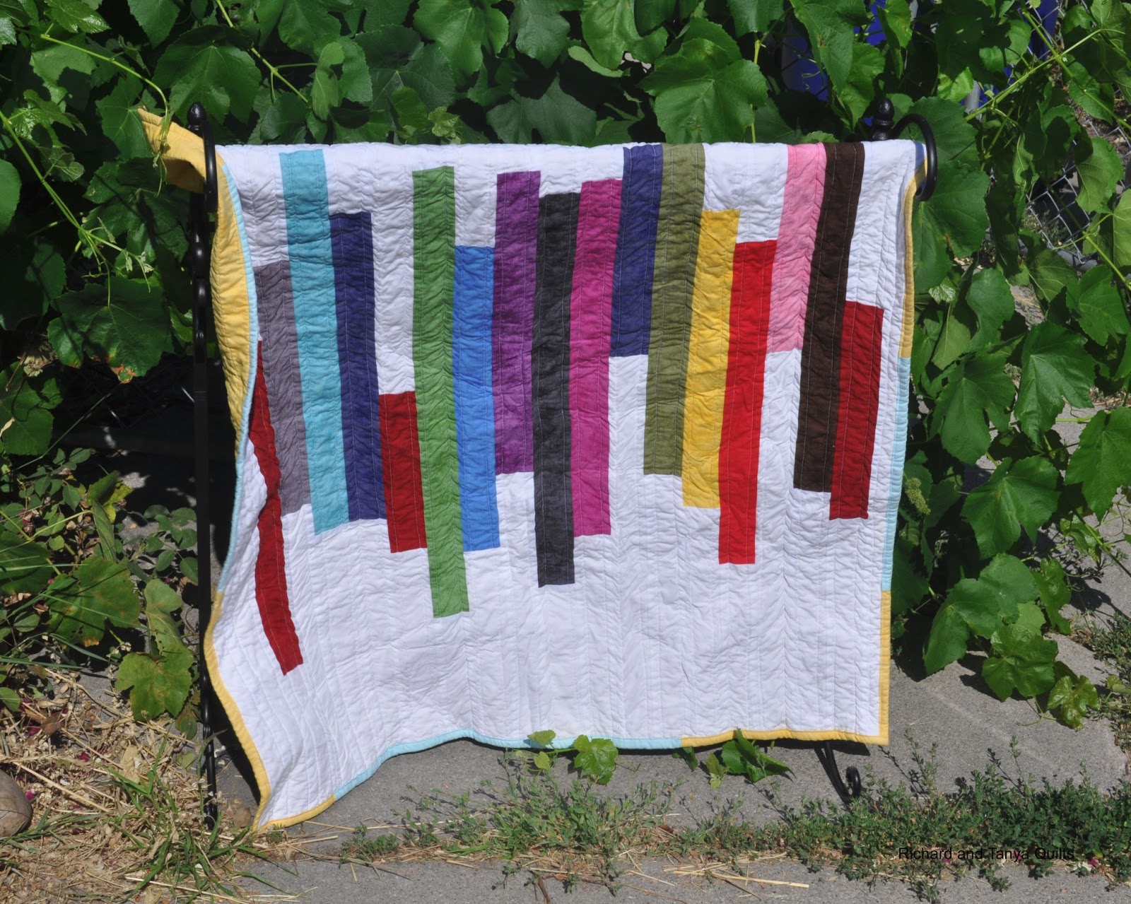 Richard and Tanya Quilts: Modern Take on Jelly Roll Race