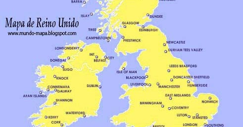 Mapa de Reino Unido Geografi Político | Mapa del Mundo