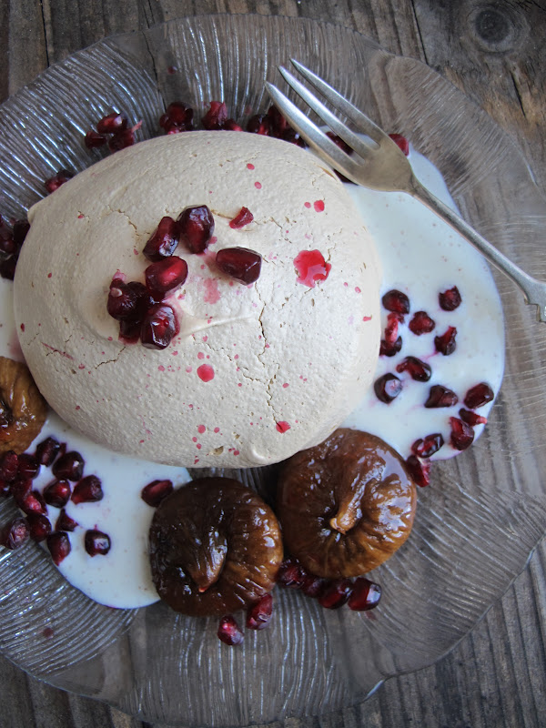 Morsels and Musings brown sugar meringue w verjuice figs & honey