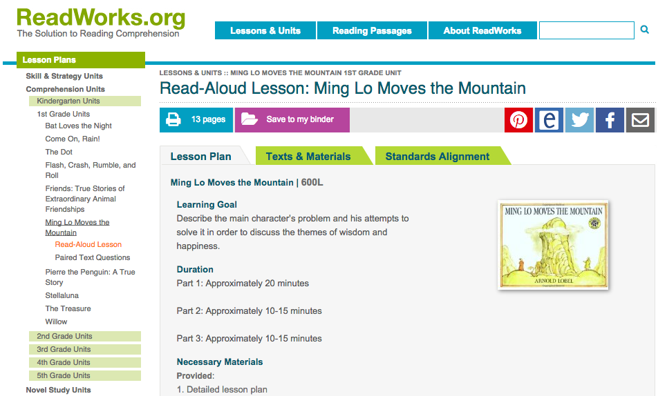 Free Technology for Teachers: ReadWorks Offers Reading Comprehension