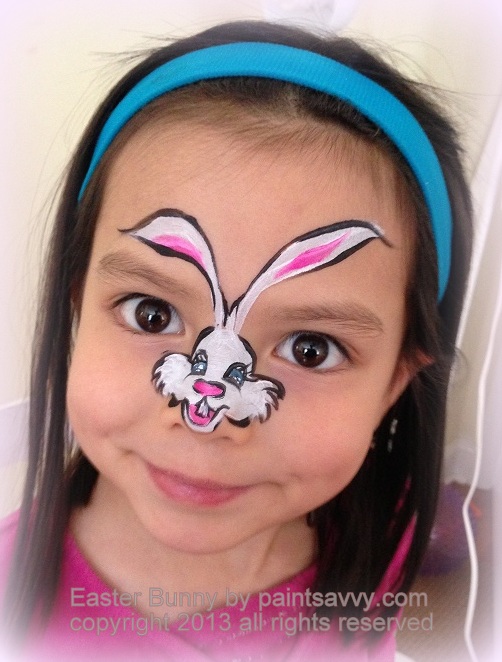 Easter bunny face painting tutorial Paint Savvy parties, events and