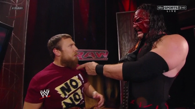 Kane Laughs at Daniel Bryan backstage
