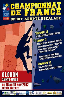 championnat de france d'escalade 2012 sport adapté oloron