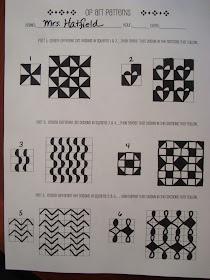 Adventures of a Middle School Art Teacher: 7th Grade ~ OP Art lesson