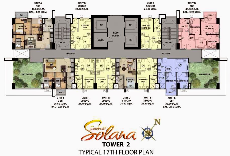 Tower 2 17th Floor Plan Solana Condominium Tower 2 Typical Floor Plan