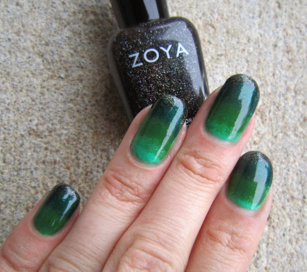 concrete and nail polish green