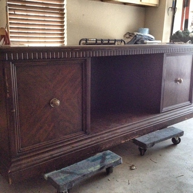 The Turquoise Iris Furniture & Art Tiffany Blue TV Concole / Office