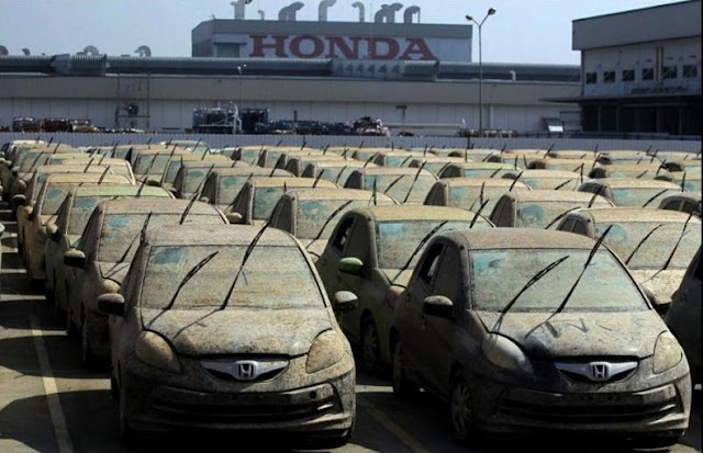 1000 carros da Honda serão destruídos na Tailândia após enchente [fotos]