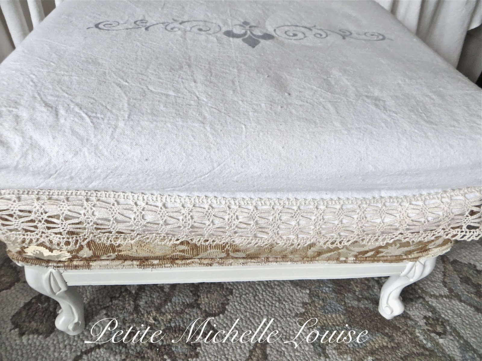 Petite Michelle Louise DIY Hassock Slipcover....