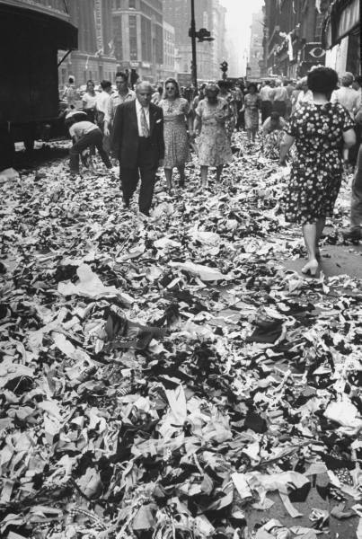 American Soldiers Returning Home Celebration New York Tiker Tape American Soldiers Returning Home Celebration New York Tiker Tape
