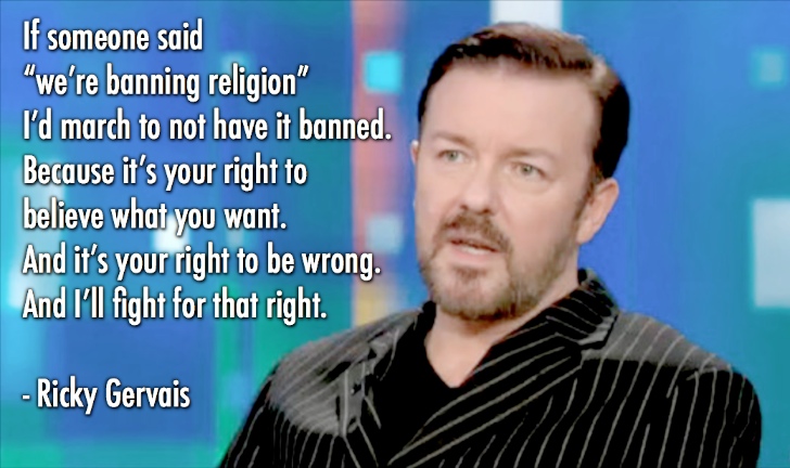 Ricky gervais atheism essay