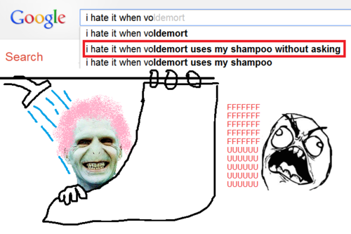 Image result for i hate it when voldemort steals my shampoo