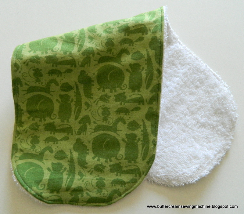 Buttercream and a Sewing Machine Tutorial Quick & Easy Burp Cloths