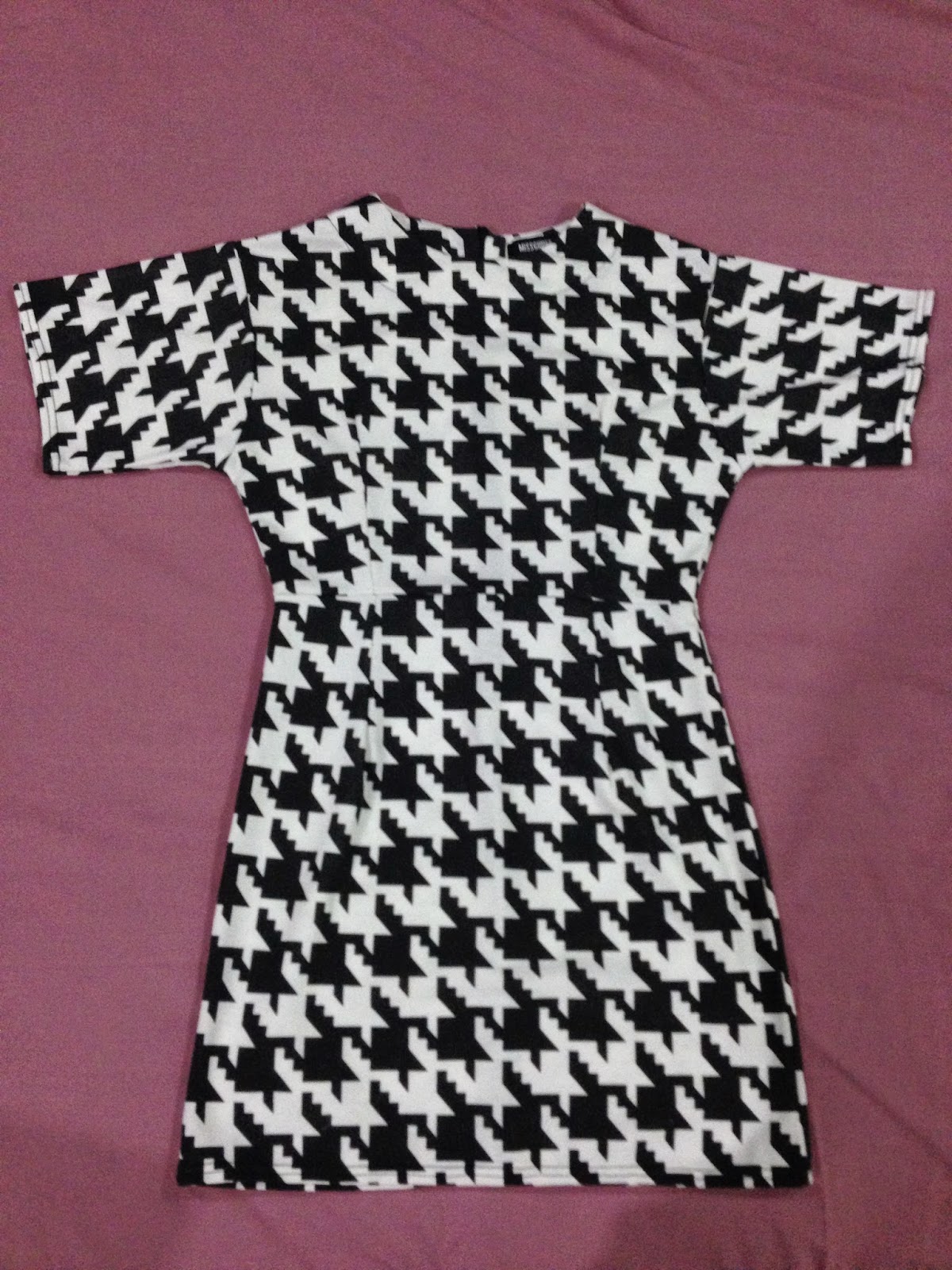 Missguided Houndstooth Print Dress Missguided Houndstooth Print Dress