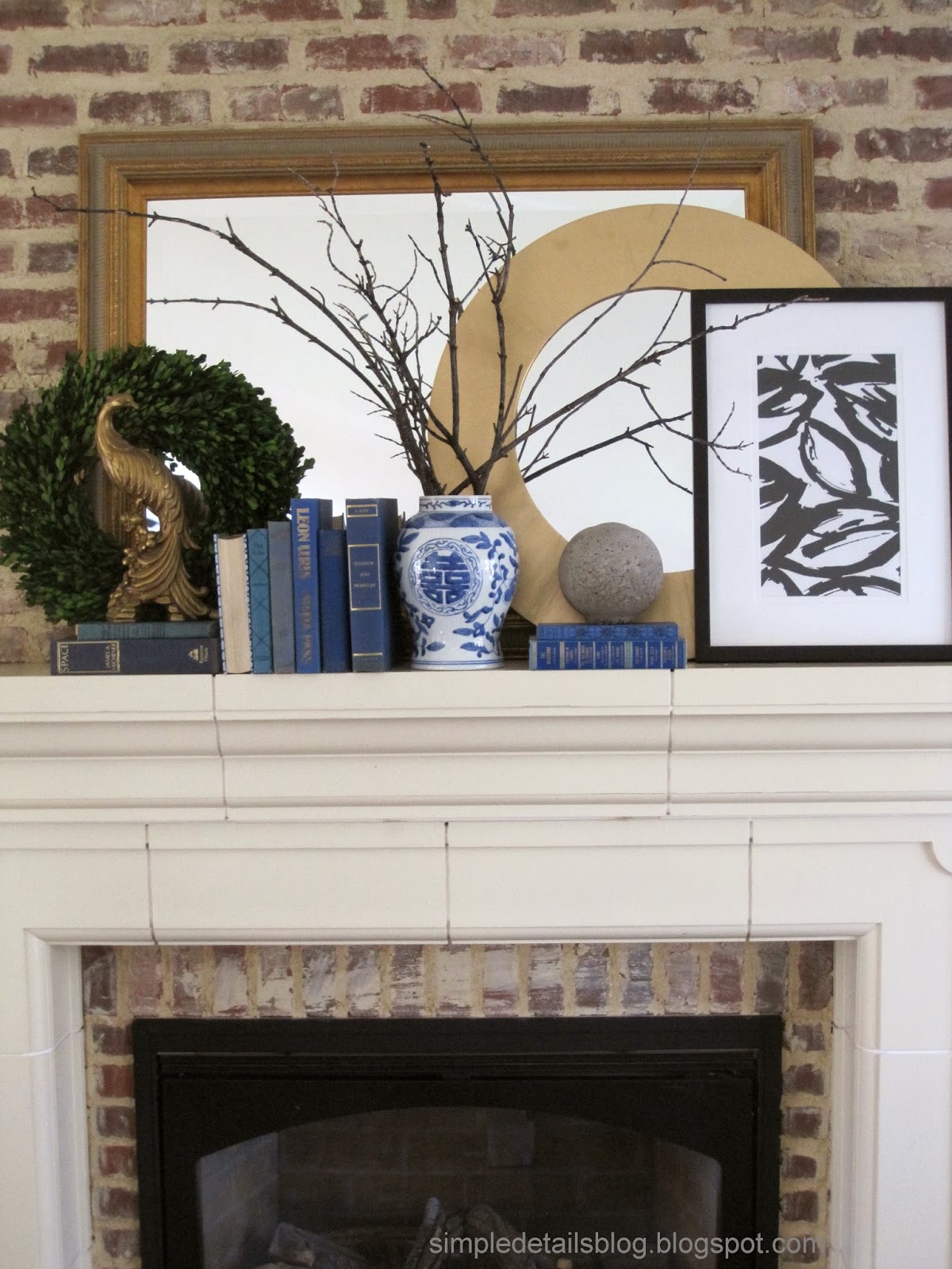 Simple Details our mantel...get the layered look