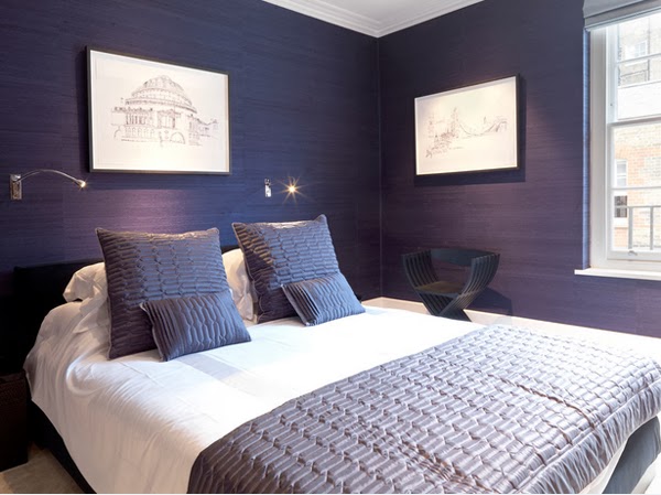 desain kamar tidur warna ungu
