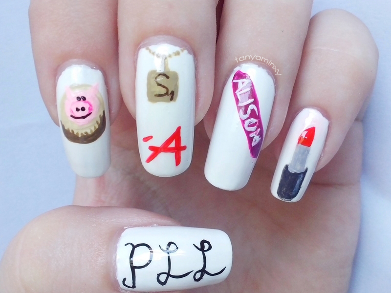 Matching Manicures: Inspired By A TV Series - Pretty Little Liars Nails Inspired By A TV Show Nails PLL Nails Nail Art Nail Designs
