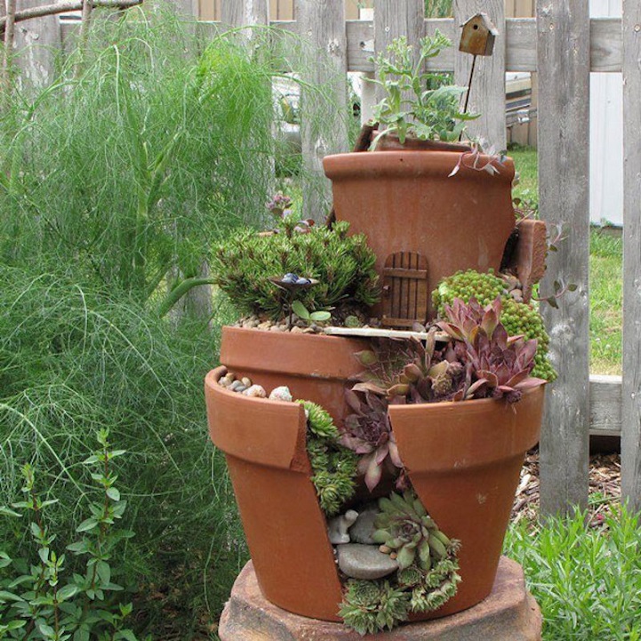 Amazing & incredible: fantastic diy project transforms broken pots ...