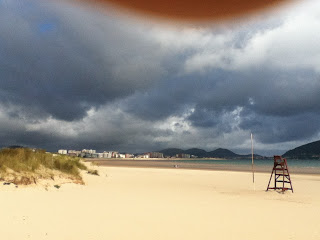 Spiaggia di Laredo più dito Sul cammino del Nord con Bici Brunello