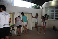 Pintada del comedor escolar municipal por La Cámpora Tapalqué