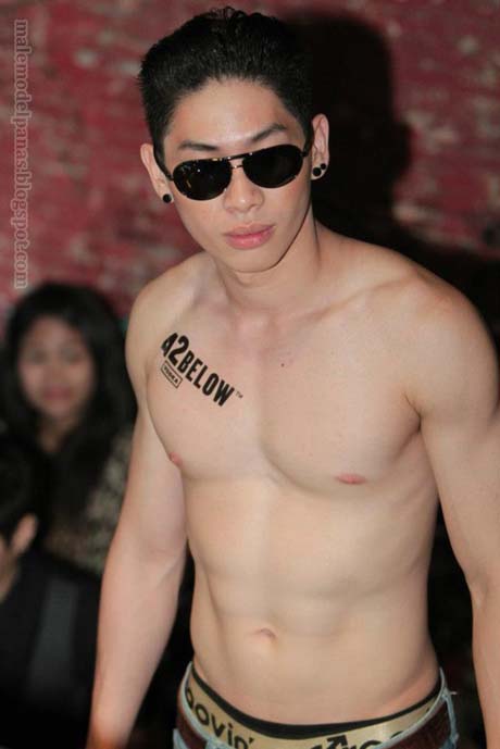 party in Thailand with muscular guy