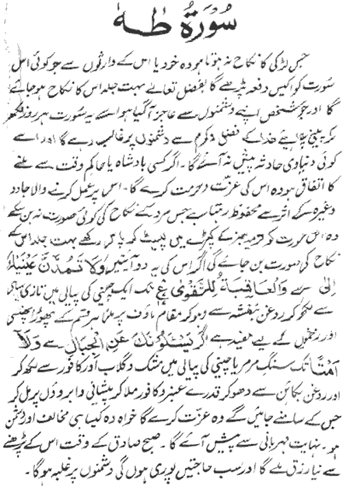S.S.P: Surah Tuha ki Fazilat