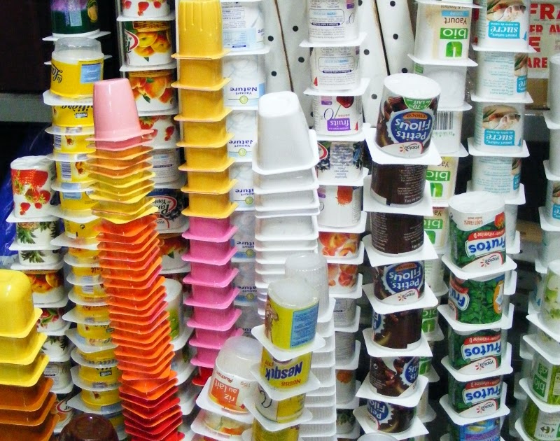 The Green touch! Save the pile your yoghurts up!