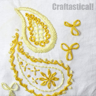 Sunshine paisley embroidery pattern