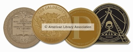 Newbery Caldecott Printz Coretta Scott King Award Seals