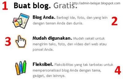 Cara Buat Blog di Blogger - Blogspot - admin-belajar.blogspot.com