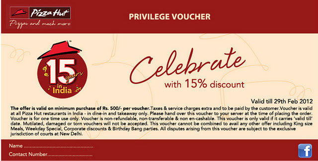 Save Big on your next Pizza order with our Pizza Hut Coupons & Offers Pizza Hut New User Offers And Coupons: Upto 50% Off. Steal some time from your busy days and plan to spill that cheese with a bottle of coke with your loved ones to aid you in making this plan Pizza Hut Offers are here to handle your entire cravings with maximum discount of 50% on various pizza .