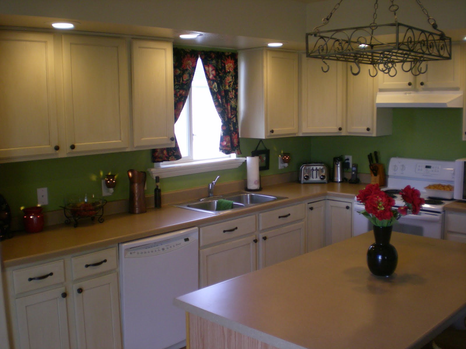 Distressed white kitchen cabinets Distressed White Kitchen Cabinets Painting