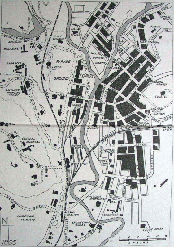 Street map Kuala Lumpur Malaysia
