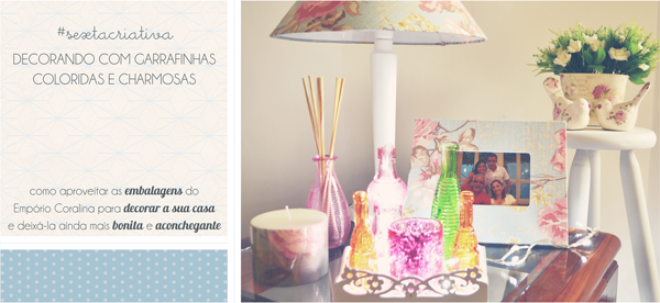 decoração com garrafas