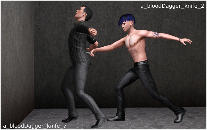 Blood Dagger Knife Fight Custom Poses by WOE.