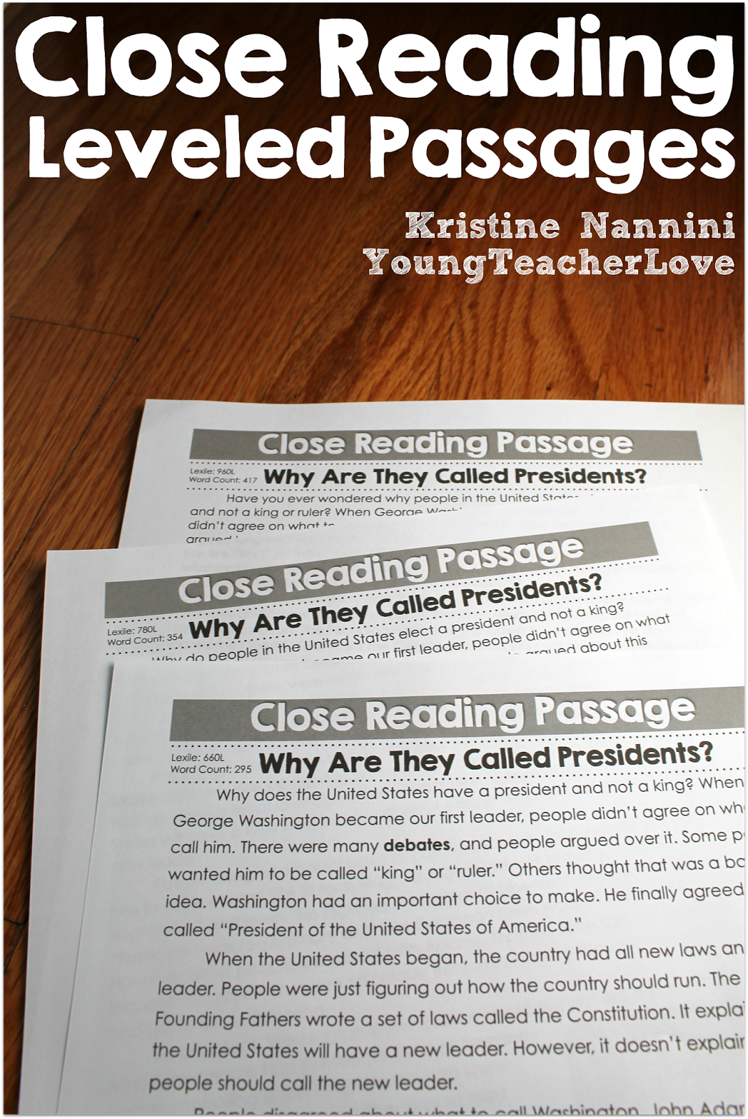 Presidents Day Close Reading Passages, Text-Dependent Questions & More- Young Teacher Love by Kristine Nannini