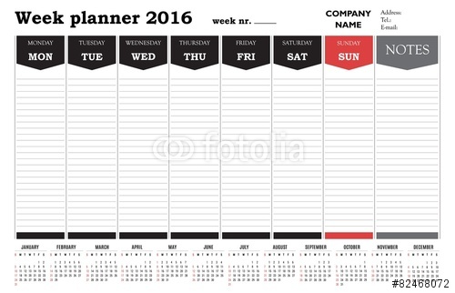 2016 Weekly Printable Calendar PDF, Blank Weekly Calendar pdf, 2016 Printable Planner, 2016 printable planner cute