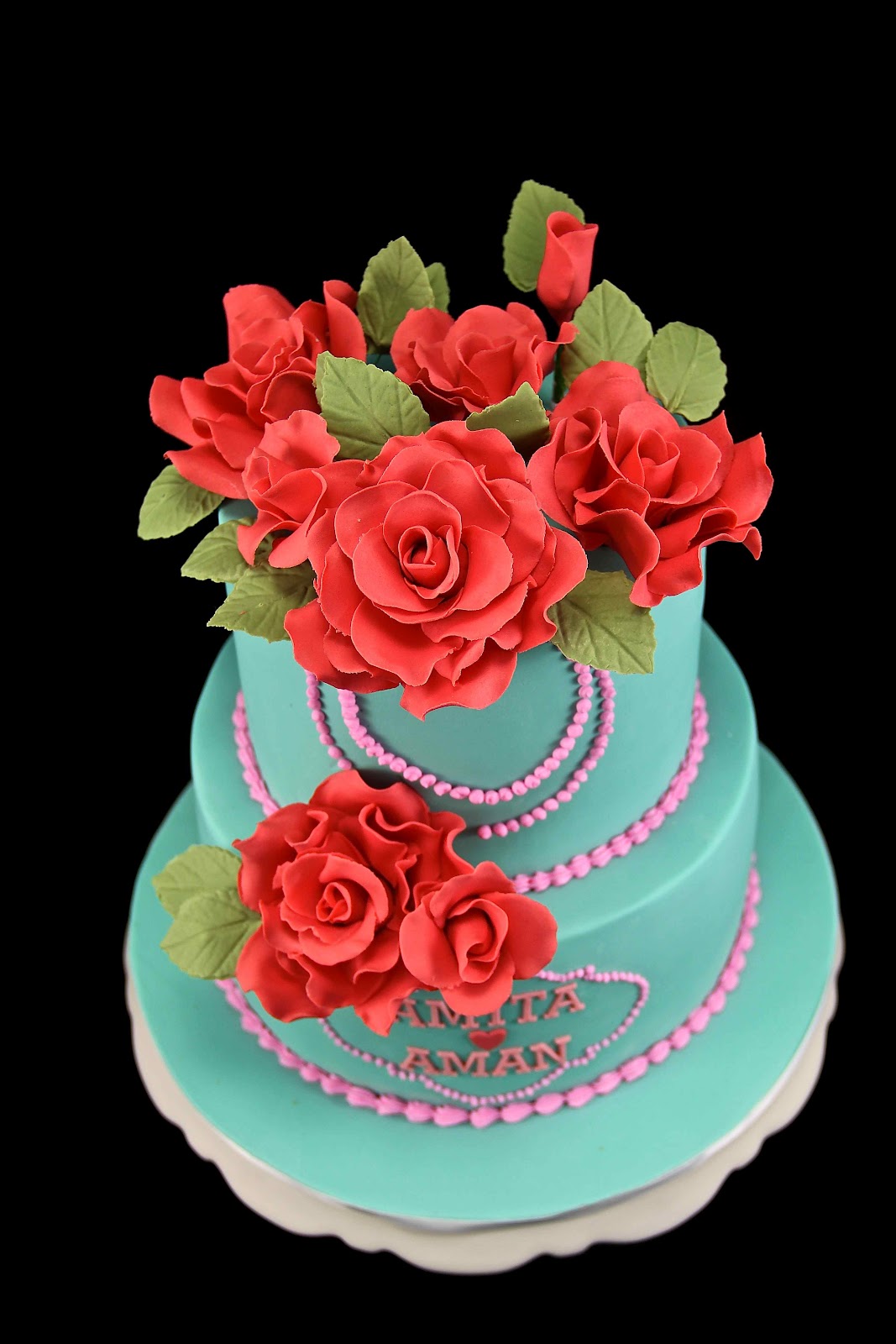 wedding cake designs with roses Vintage Rose Anniversary Cake
