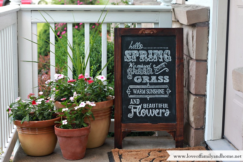 summer porch makeover chalkboard art love of family home