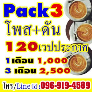 โพสประกาศ120เวป Pack3 เพียง 1000