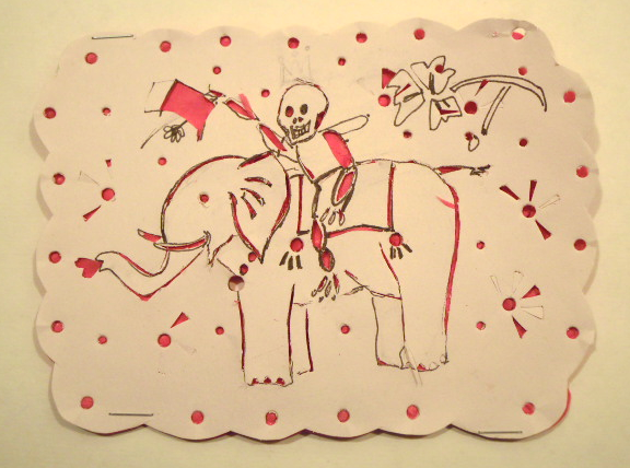 An Elephant a Day: Elephant No. 148: Tissue Paper Cutout