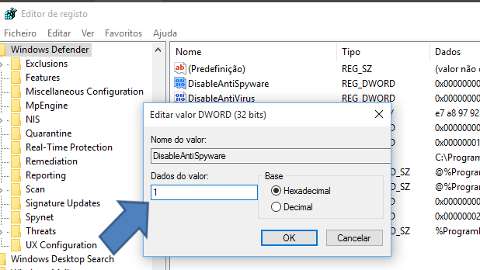 como desactivar o Windows defender pelo registro como desactivar o Windows defender pelo registro