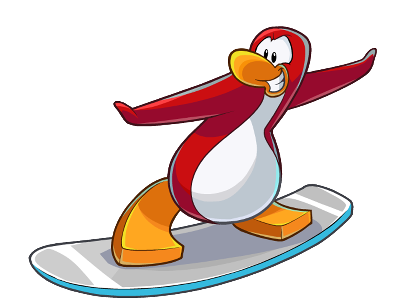 Red Cartoon Surfboard Red Cartoon Surfboard