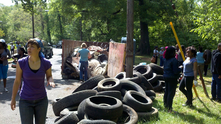 Volunteers from Thurgood Marshall Public Charter School