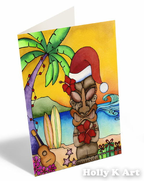 celebrate the season in hawaiian style one of my new christmas cards for 2015 available under the koa tree in waikiki - Hawaiian Christmas Cards celebrate the season in hawaiian style one of my new christmas cards for 2015 available under the koa tree in waikiki - Hawaiian Christmas Cards