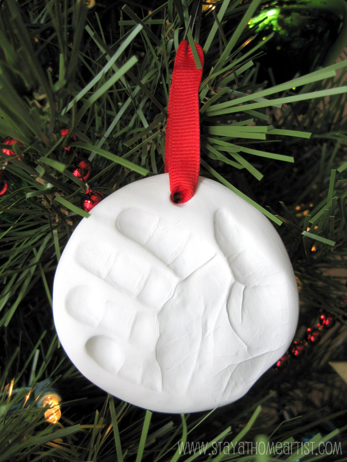 baby keepsake handprint ornament...