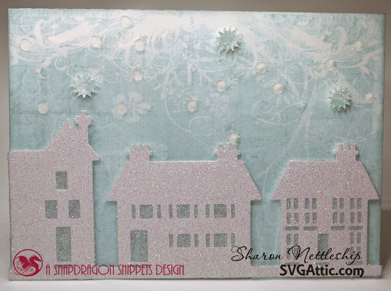 3 under 3 and more Snowy Village Card Chaska Card Company Designs