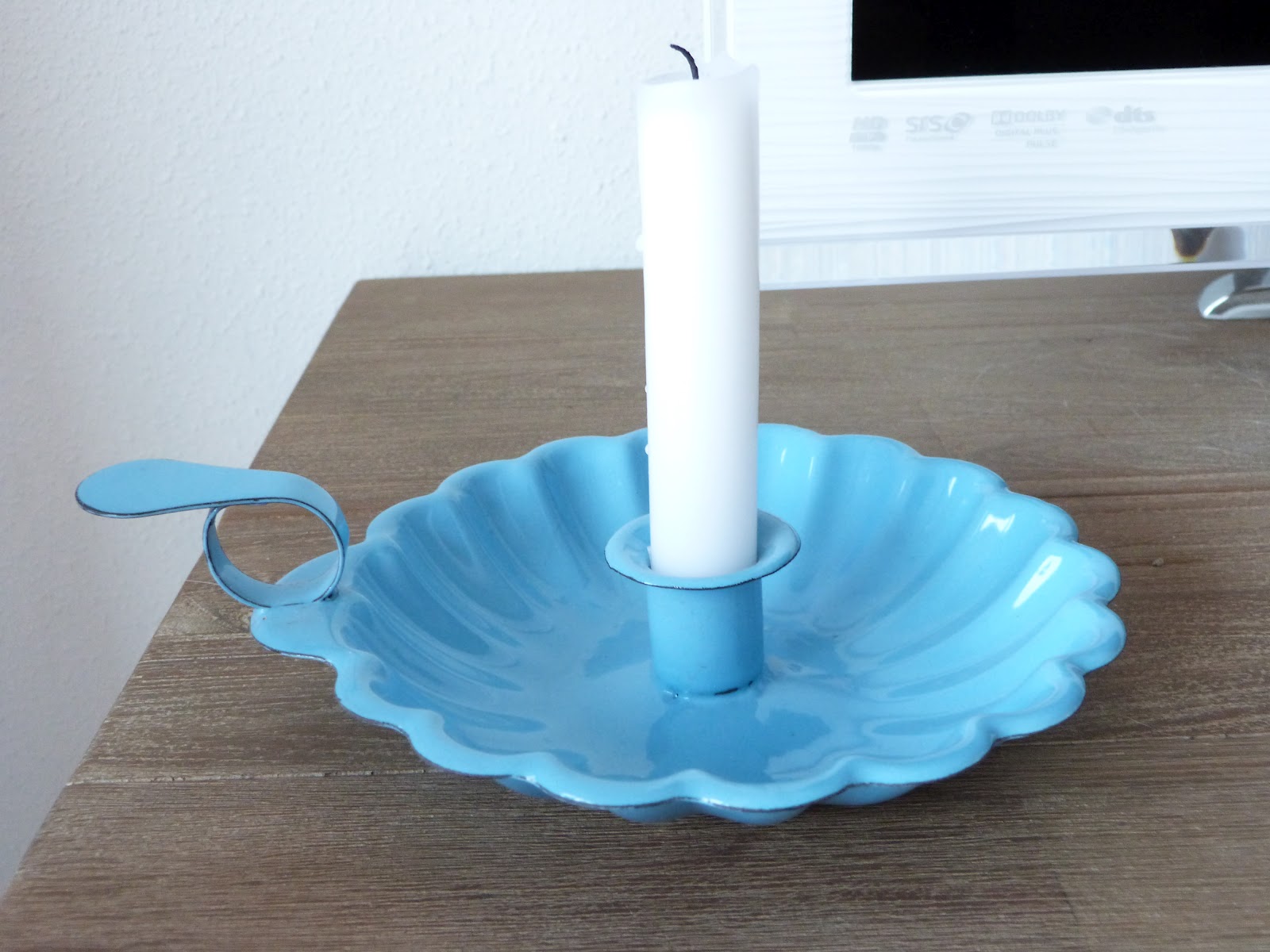 Het brocante schelpenhuisje: vrolijk blauw!