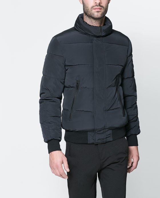 6 Moda Zara jackets 2014 for men BASIC PUFFER JACKET