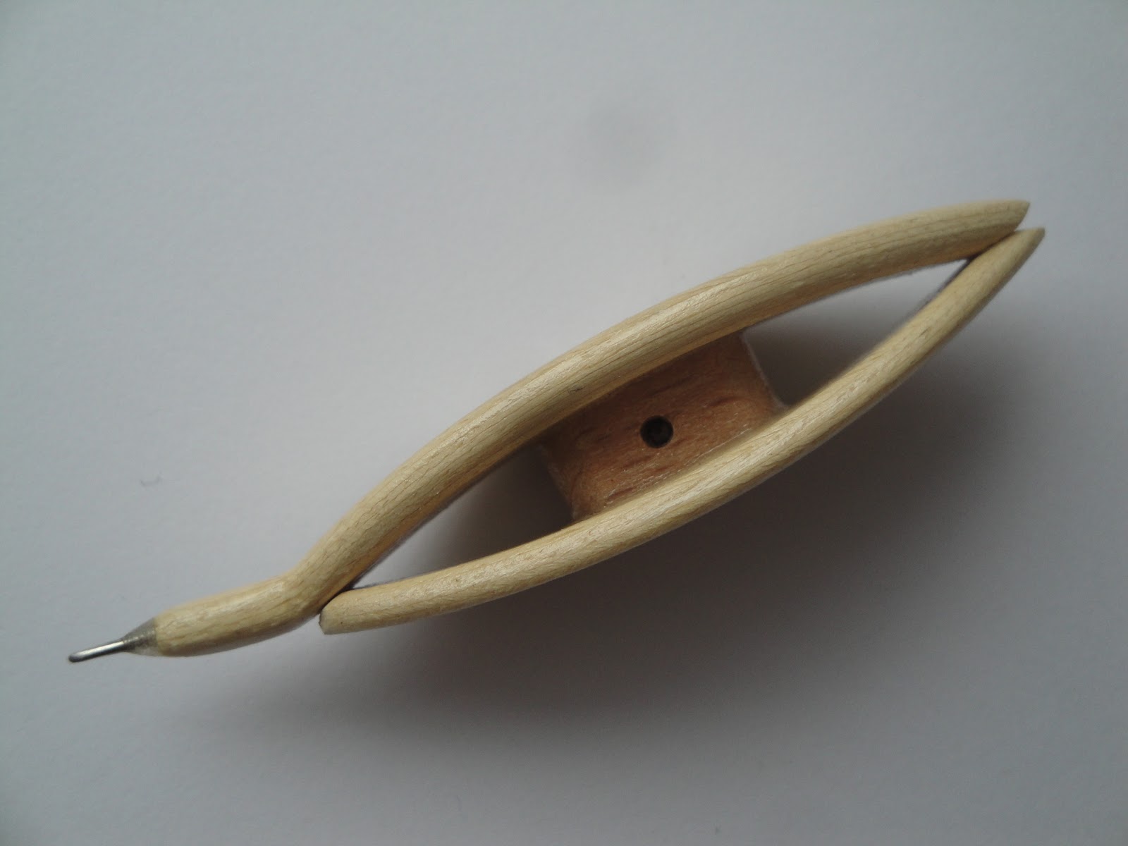 Smalcoin wooden tatting shuttle